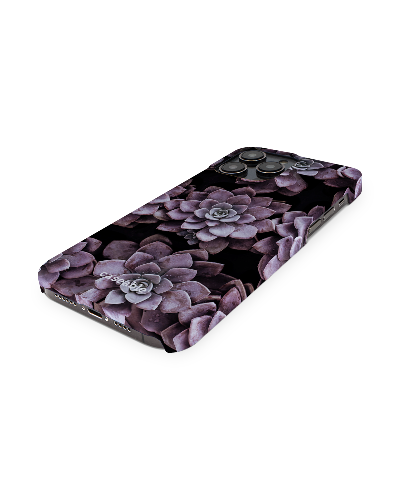 Purple Succulents Hard Shell Phone Case Apple iPhone 14 Pro Max