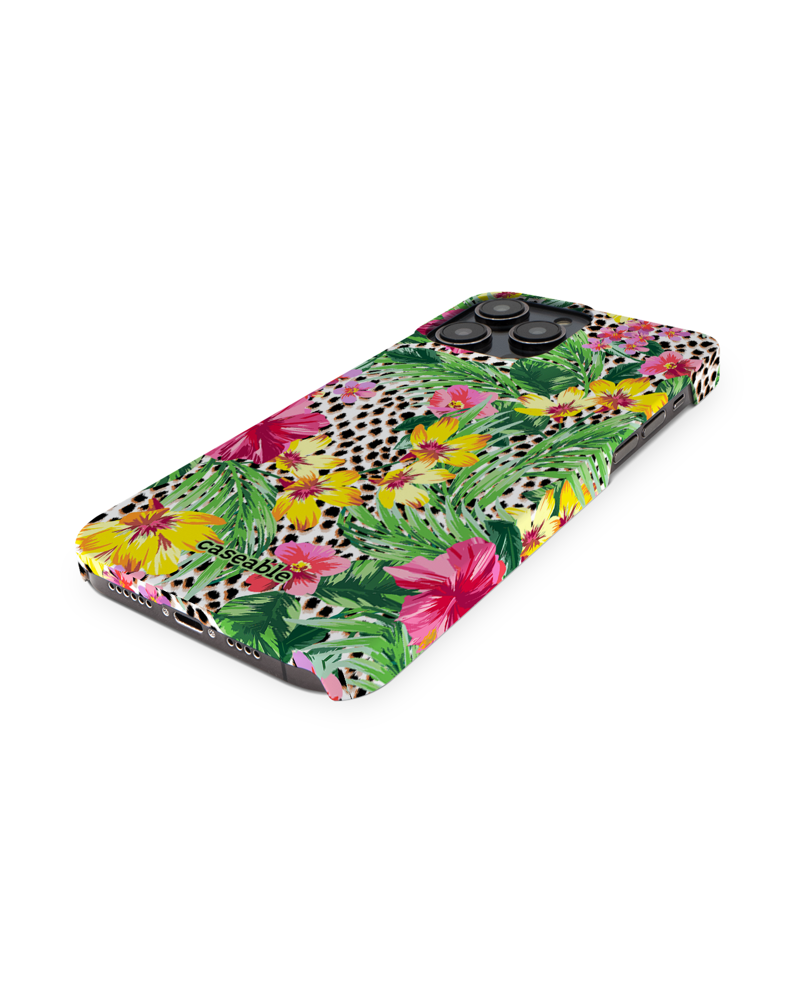 Tropical Cheetah Hard Shell Phone Case Apple iPhone 14 Pro Max