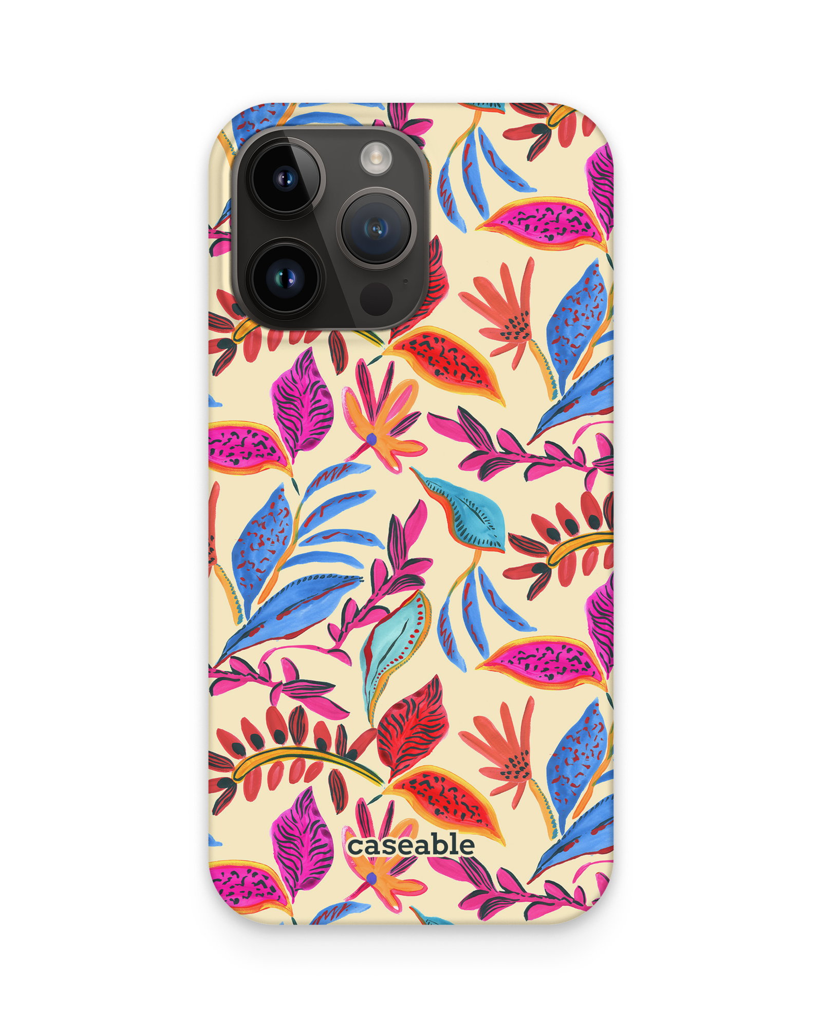 Painterly Spring Leaves Hard Shell Phone Case Apple iPhone 14 Pro Max