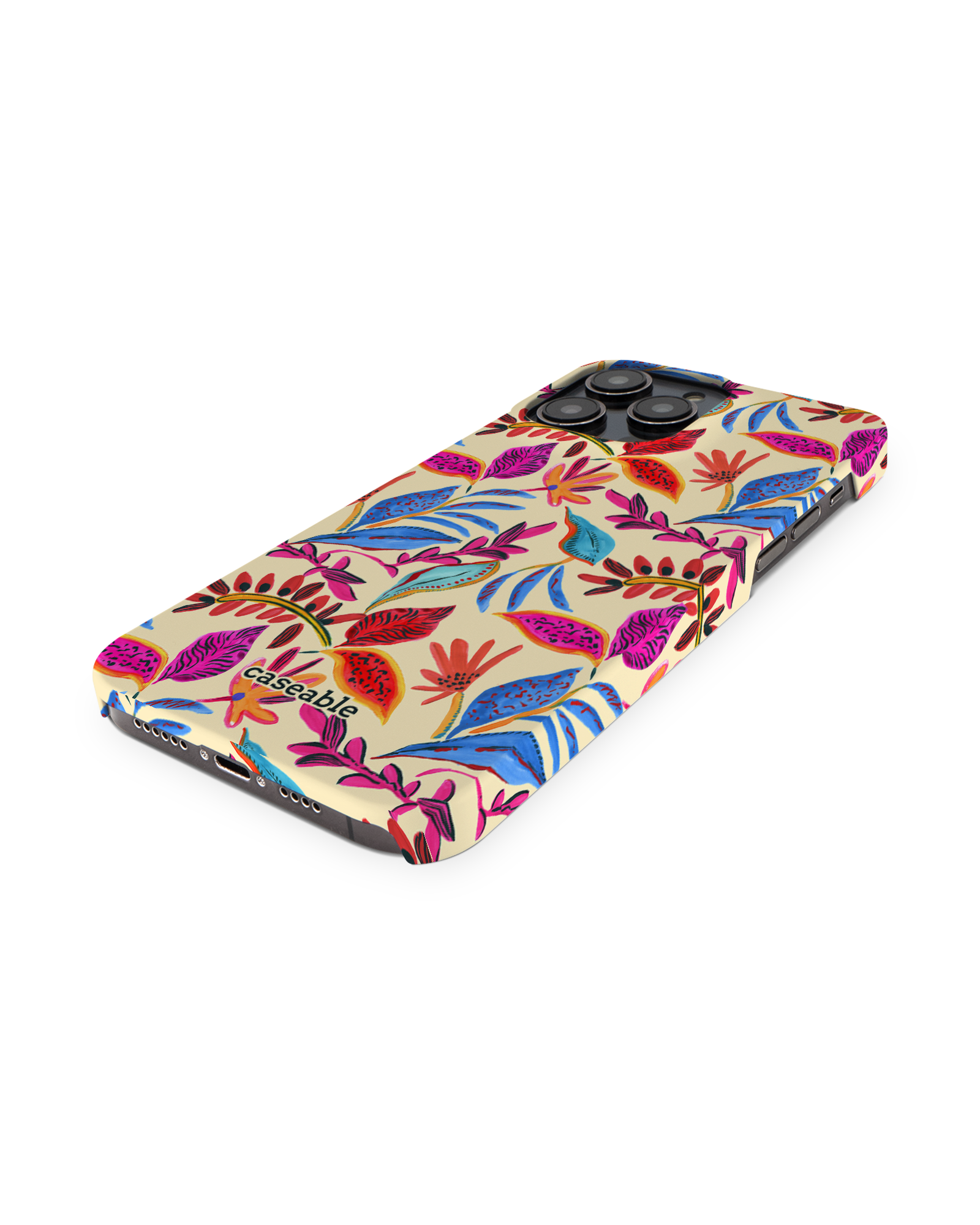 Painterly Spring Leaves Hard Shell Phone Case Apple iPhone 14 Pro Max