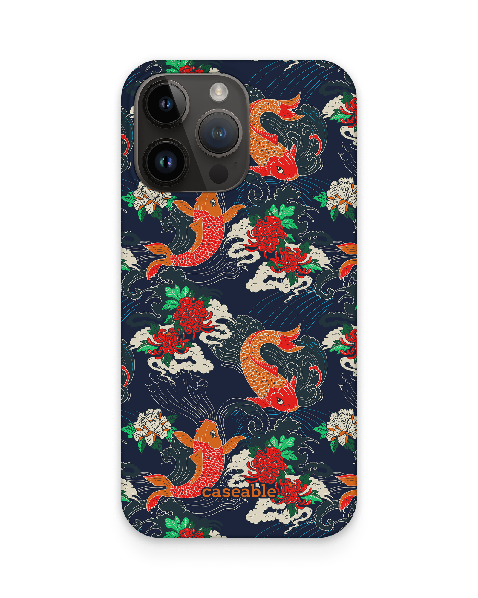 Repeating Koi Hard Shell Phone Case Apple iPhone 14 Pro Max