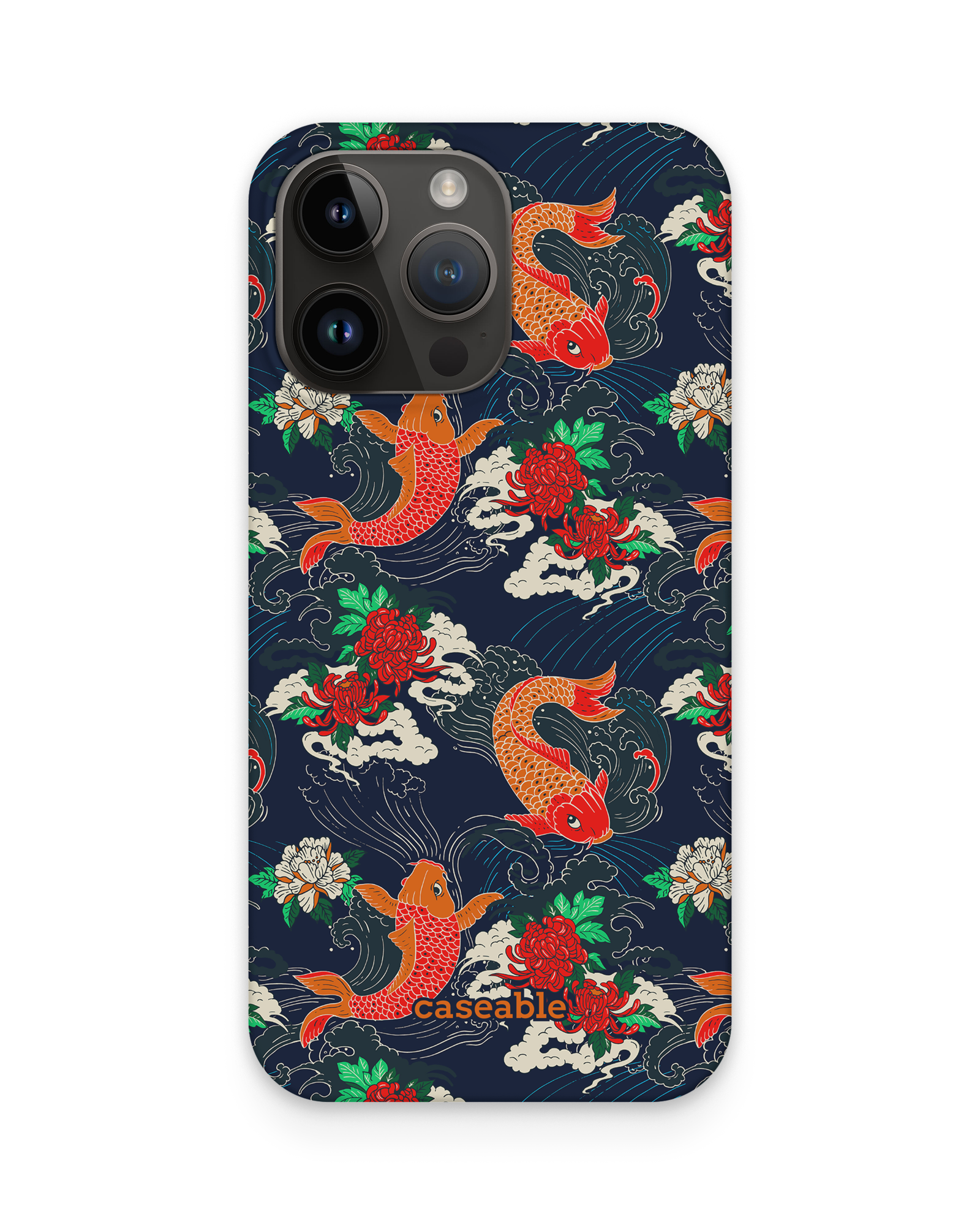 Repeating Koi Hard Shell Phone Case Apple iPhone 15 Pro Max