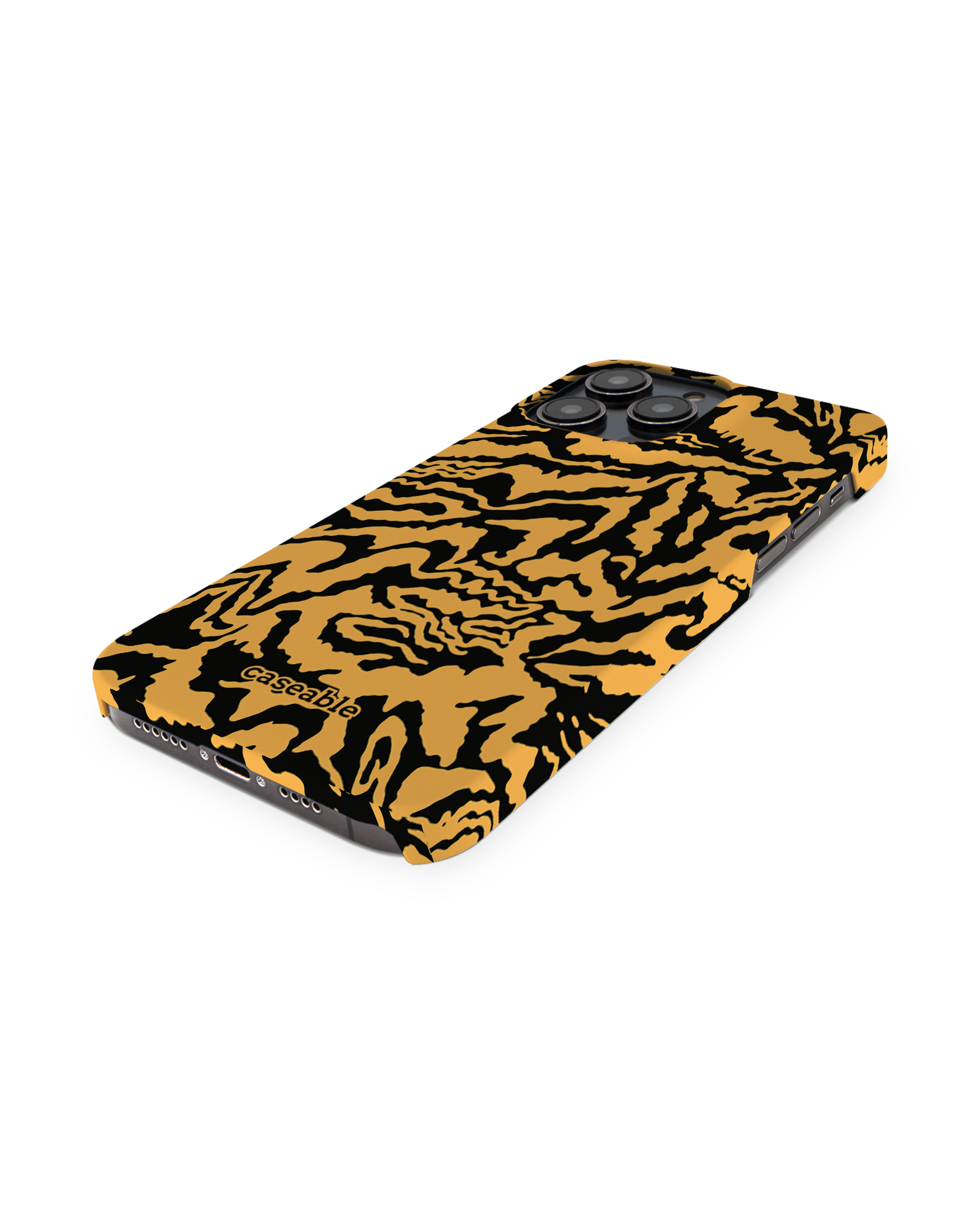 Warped Tiger Stripes Hard Shell Phone Case Apple iPhone 14 Pro Max