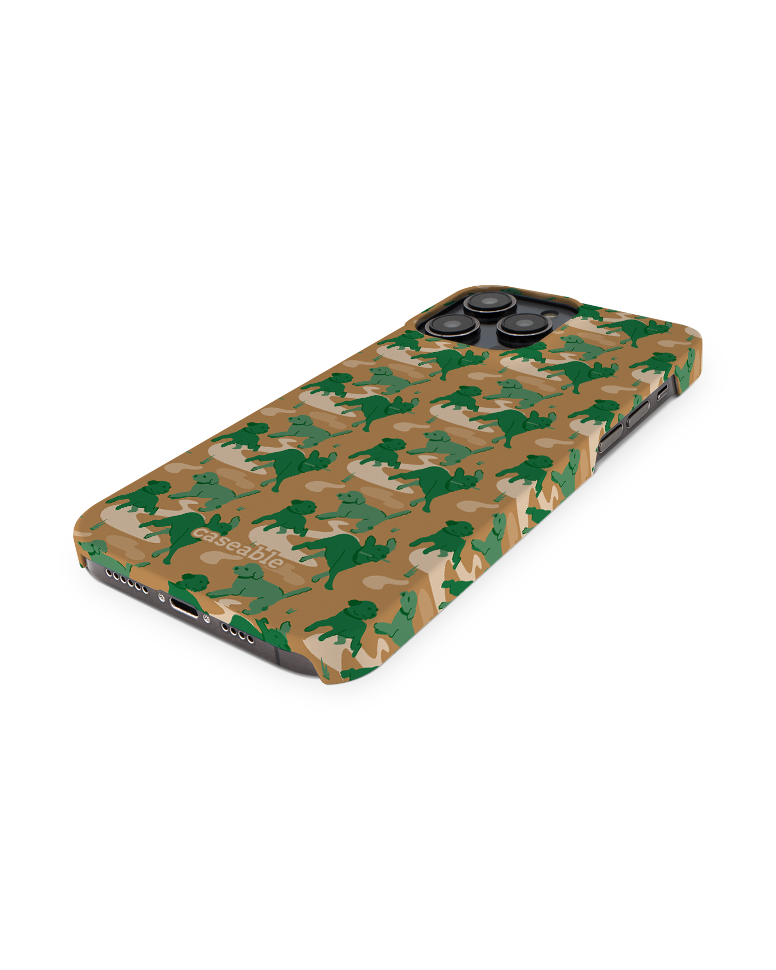 Dog Camo Hard Shell Phone Case Apple iPhone 14 Pro Max