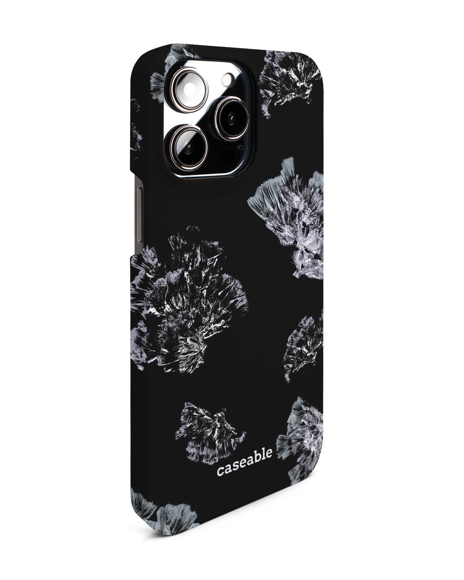 Silver Petals Hard Shell Phone Case Apple iPhone 14 Pro Max
