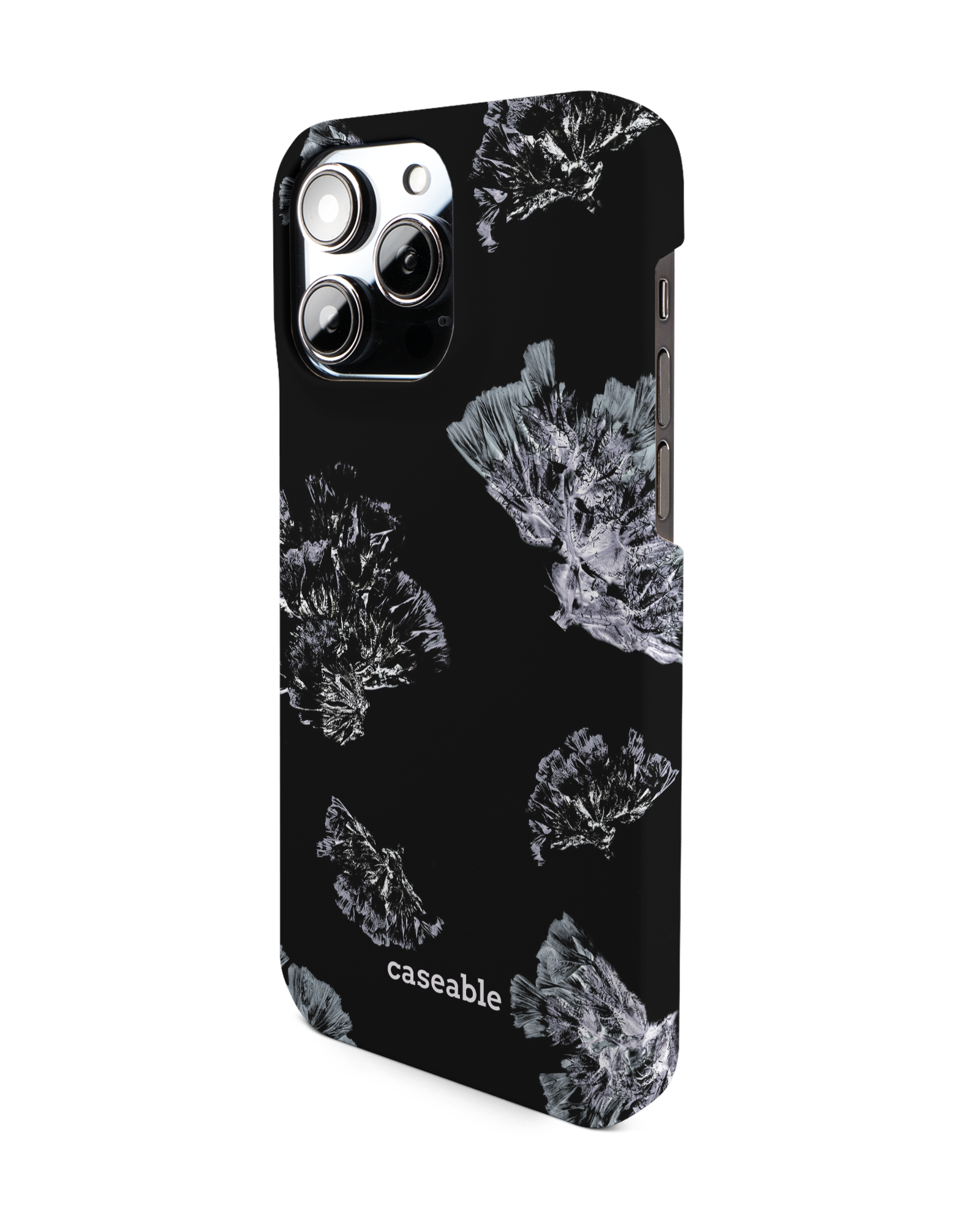 Silver Petals Hard Shell Phone Case Apple iPhone 14 Pro Max