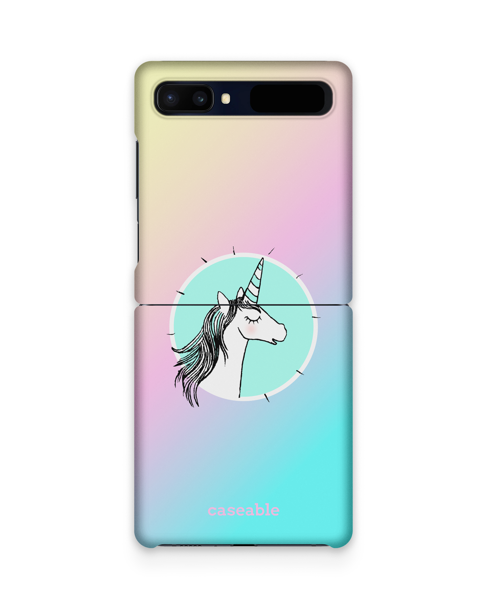 Happiness Unicorn Hard Shell Phone Case Samsung Galaxy Z Flip