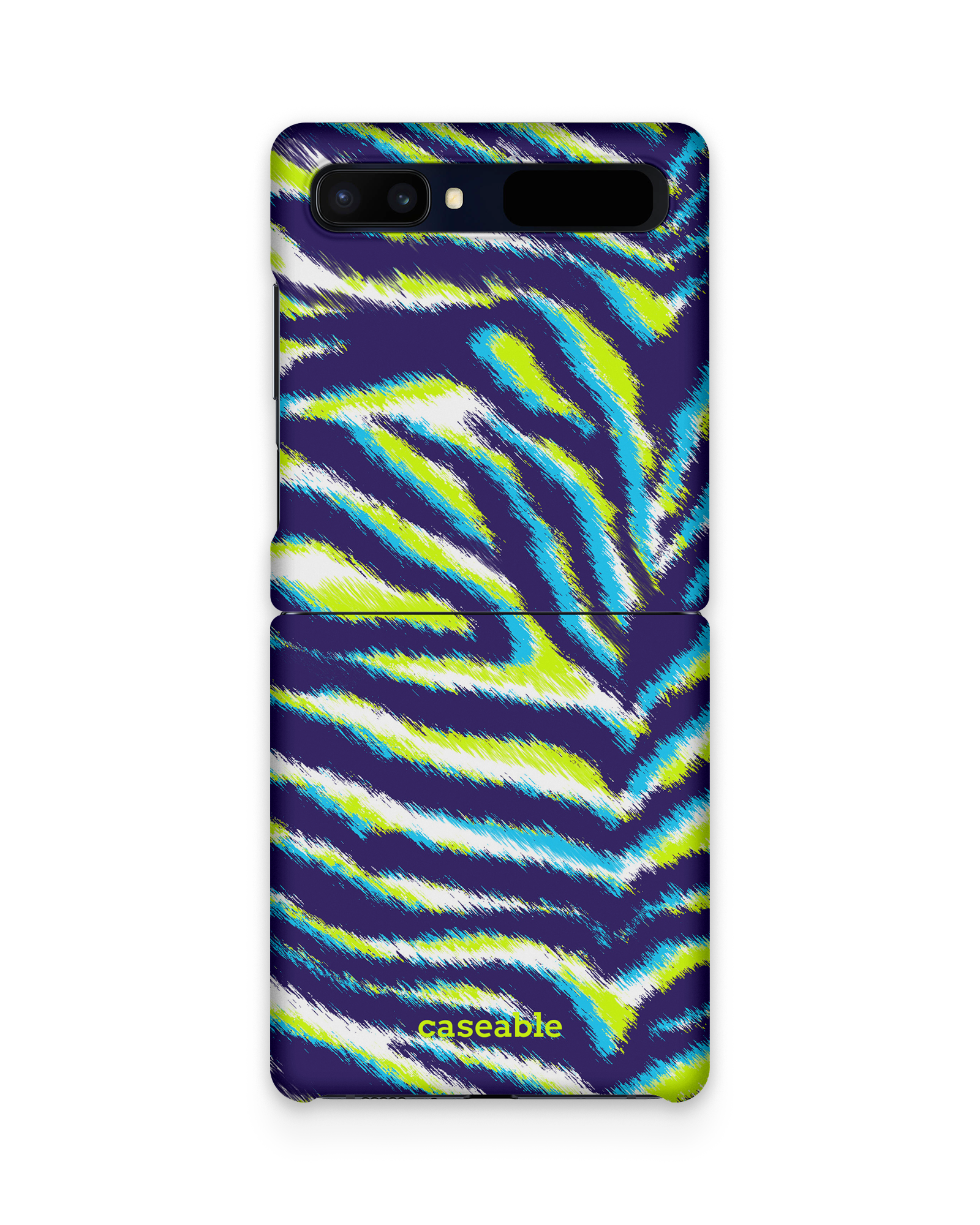 Neon Zebra Hard Shell Phone Case Samsung Galaxy Z Flip