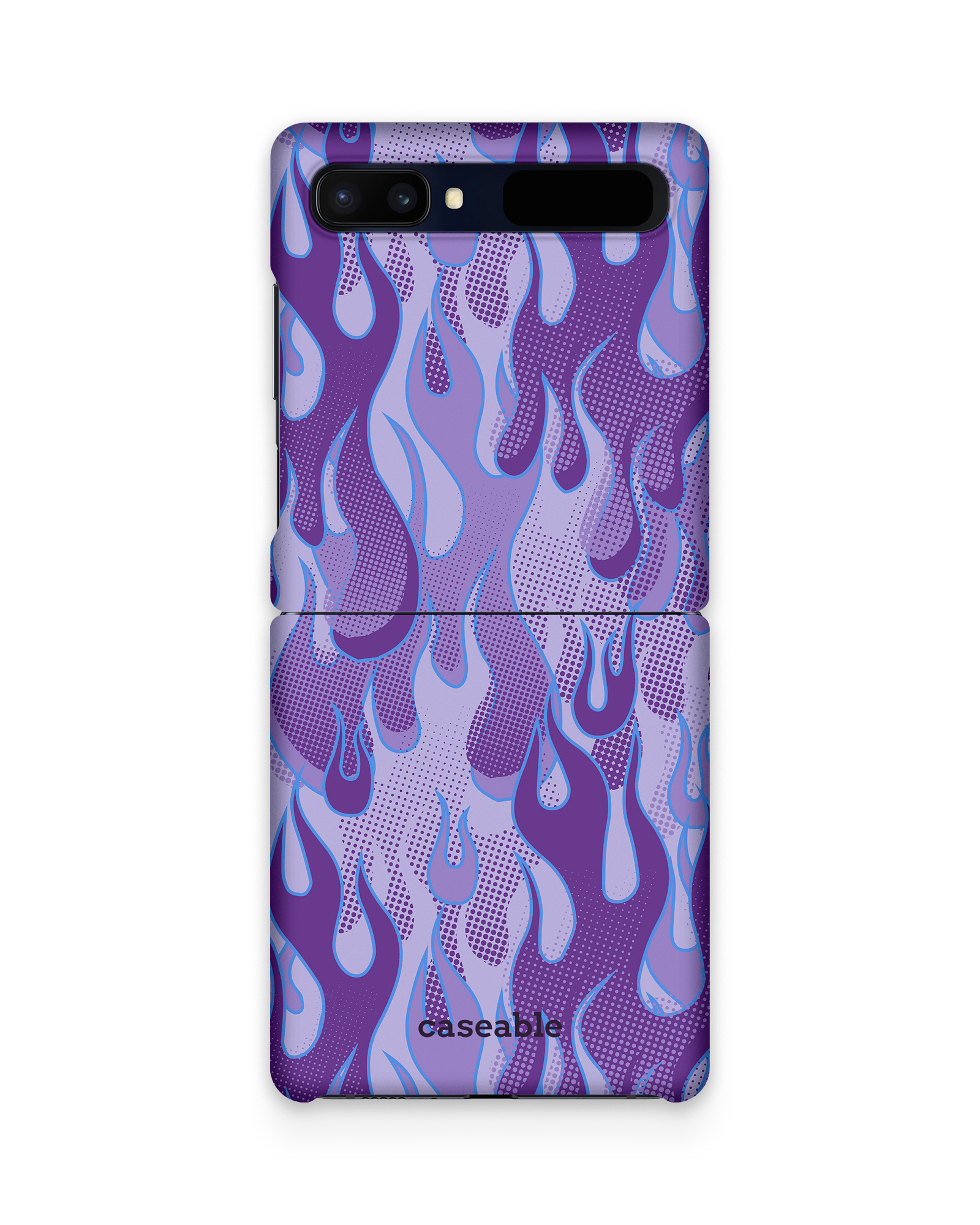 Purple Flames Hard Shell Phone Case Samsung Galaxy Z Flip