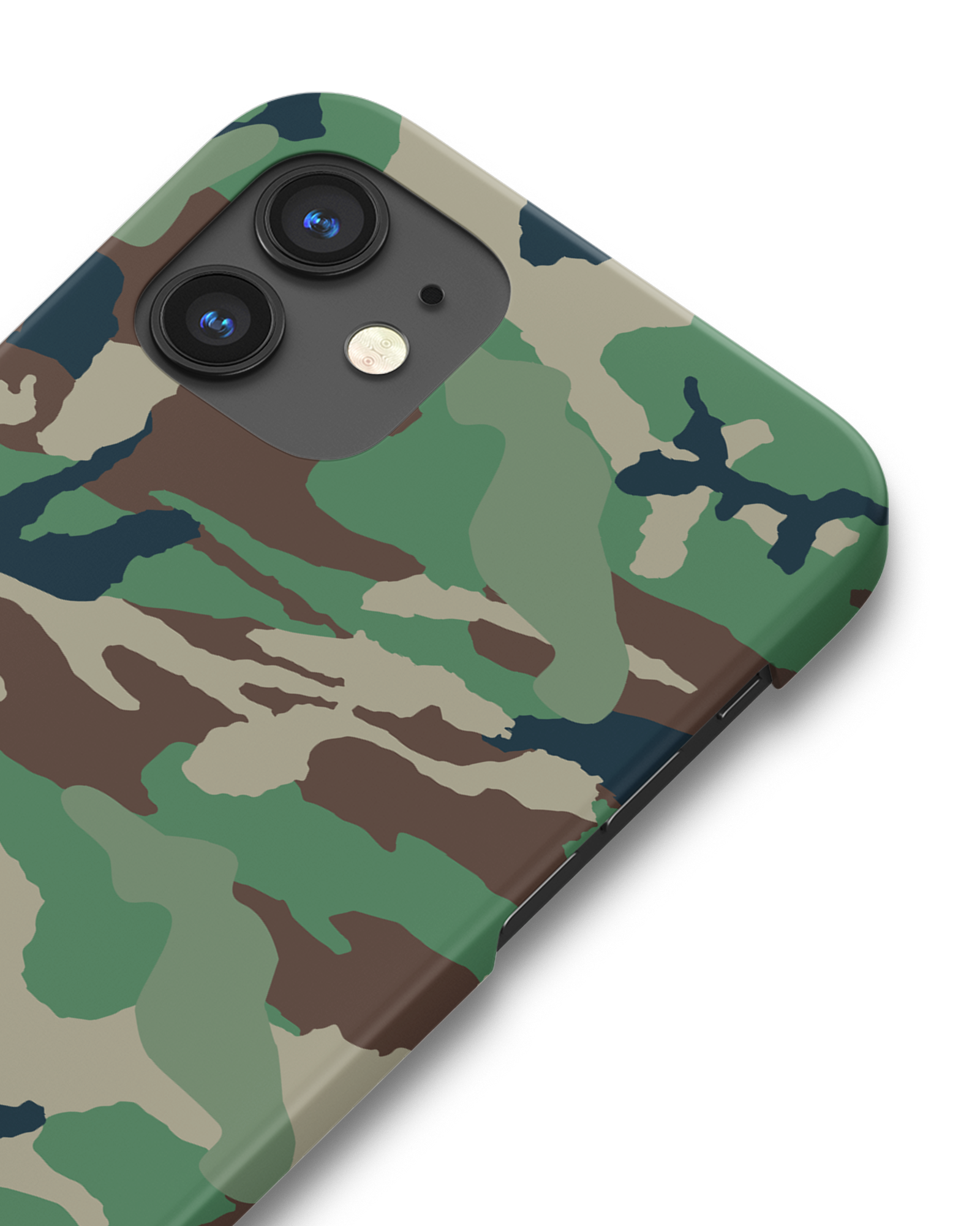 Green and Brown Camo Hard Shell Phone Case Apple iPhone 12 mini