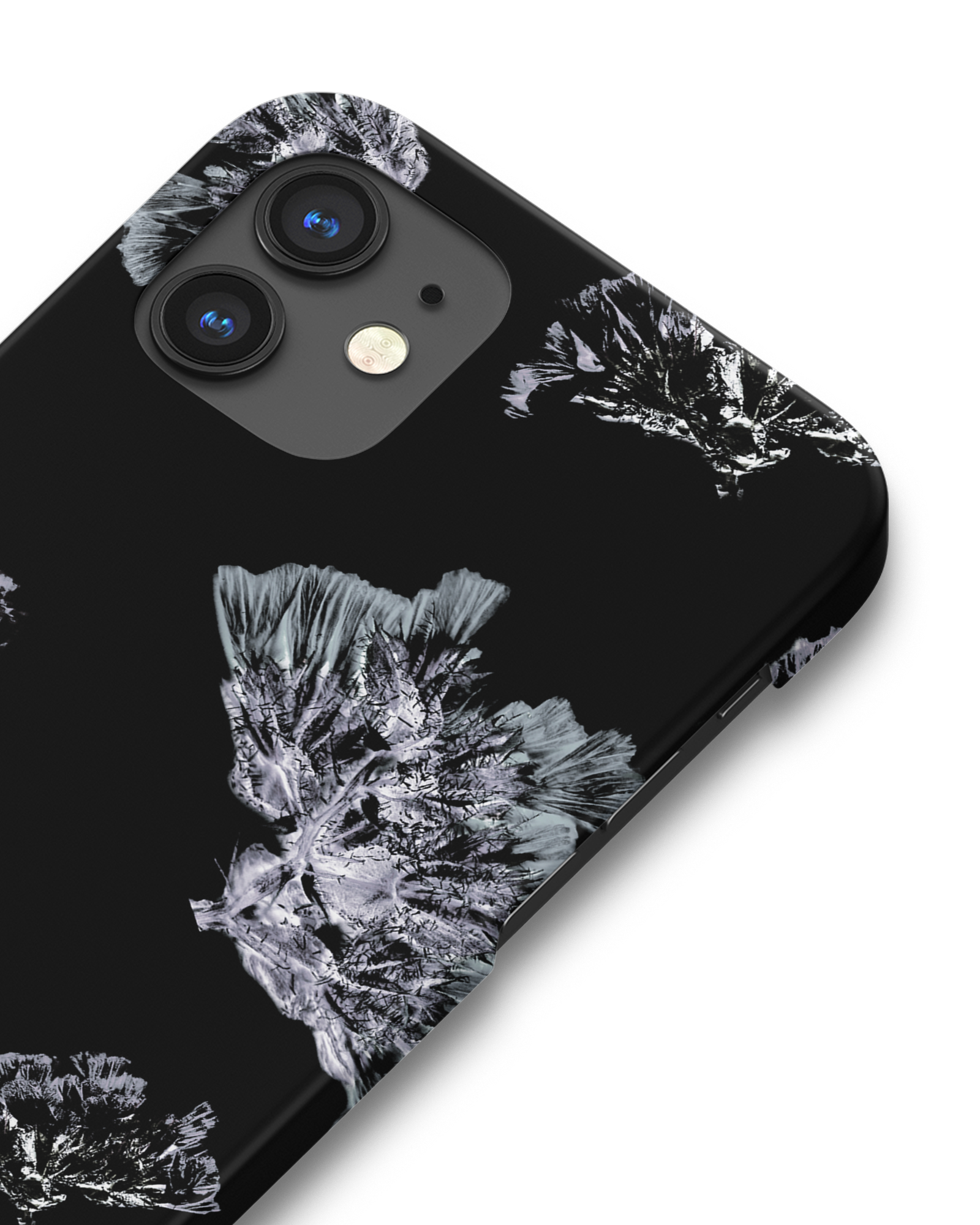 Silver Petals Hard Shell Phone Case Apple iPhone 12 mini