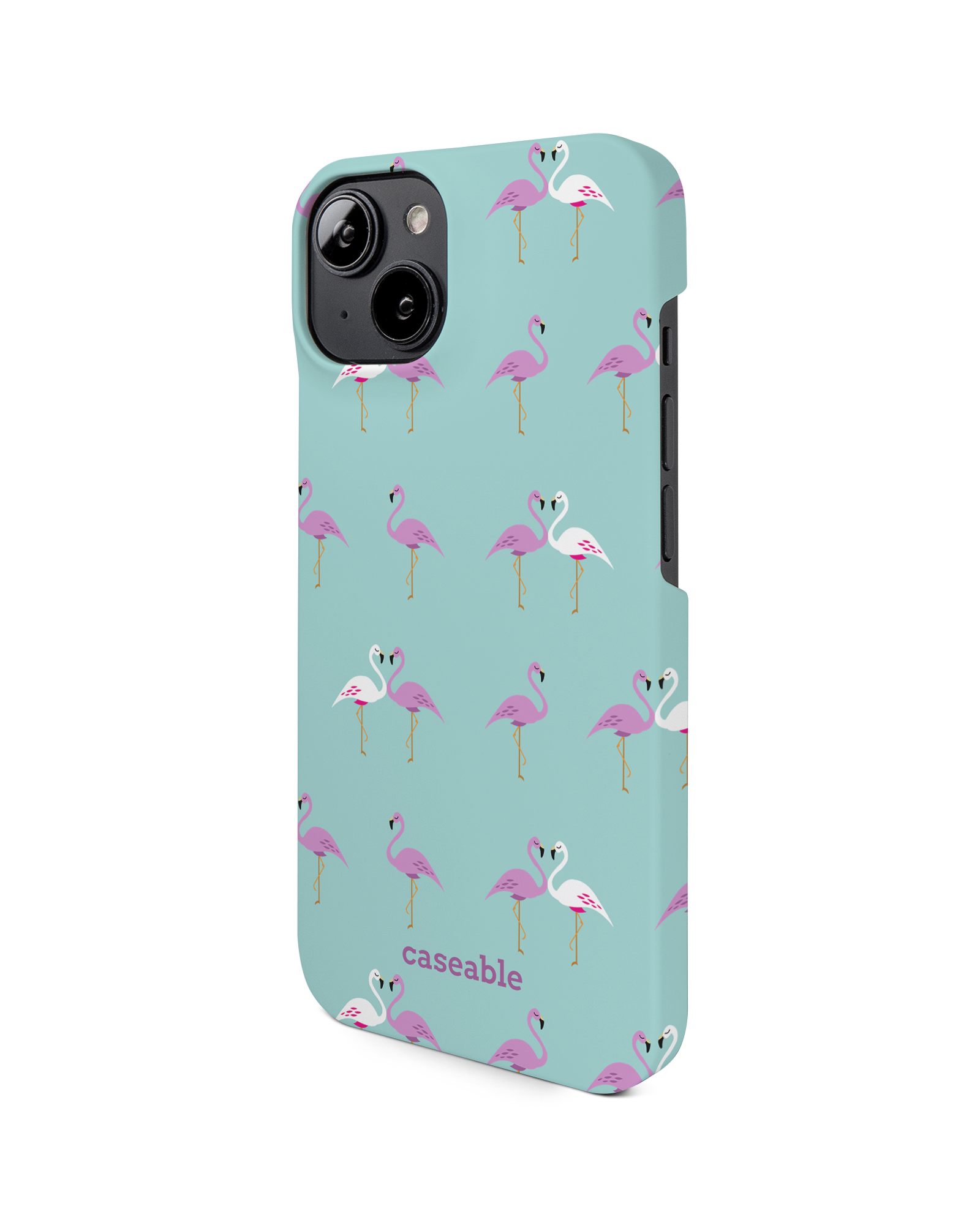 Two Flamingos Hard Shell Phone Case Apple iPhone 14