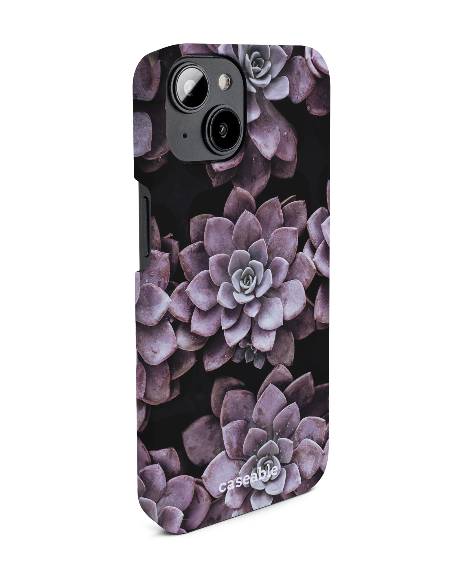 Purple Succulents Hard Shell Phone Case Apple iPhone 14