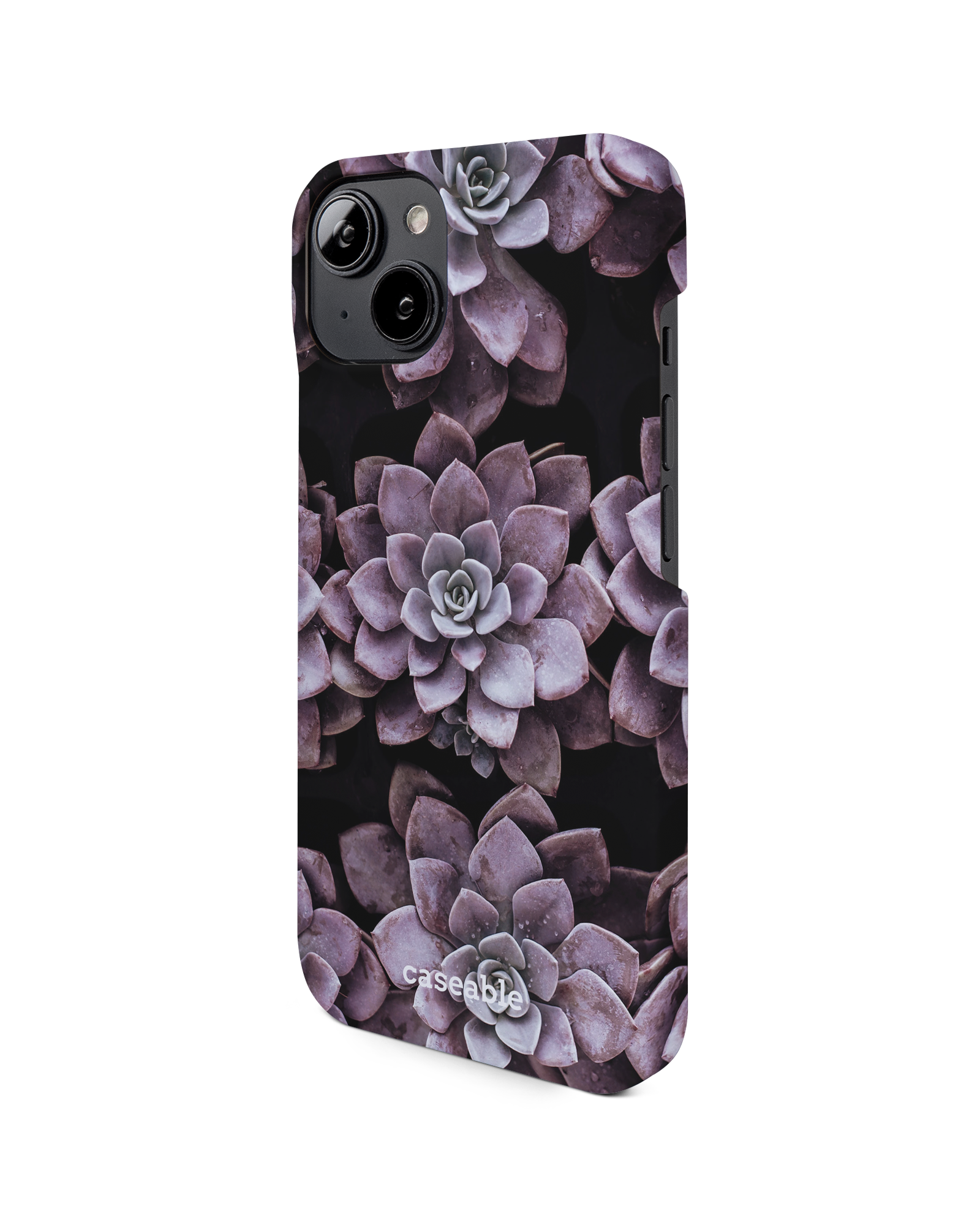 Purple Succulents Hard Shell Phone Case Apple iPhone 14