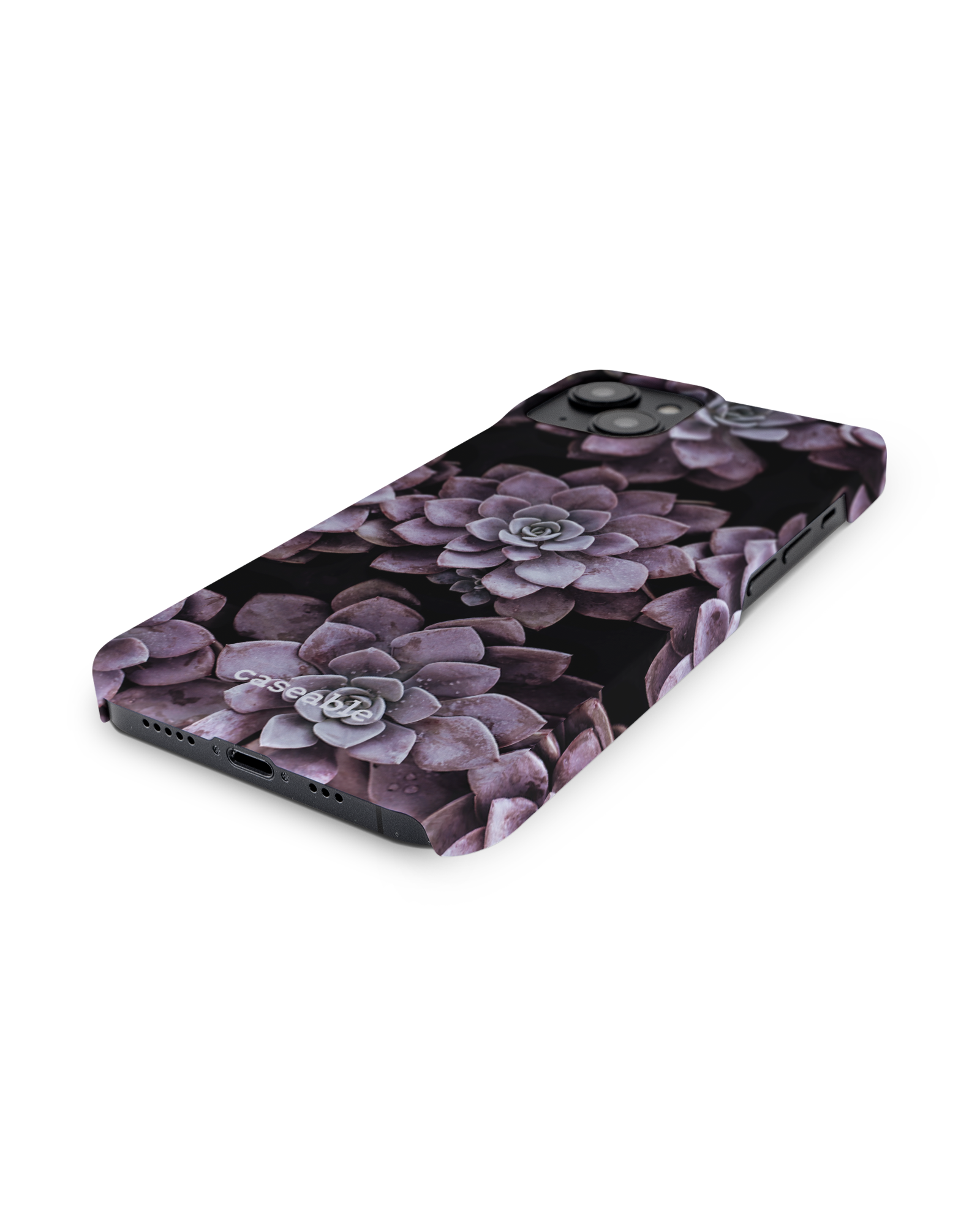 Purple Succulents Hard Shell Phone Case Apple iPhone 14
