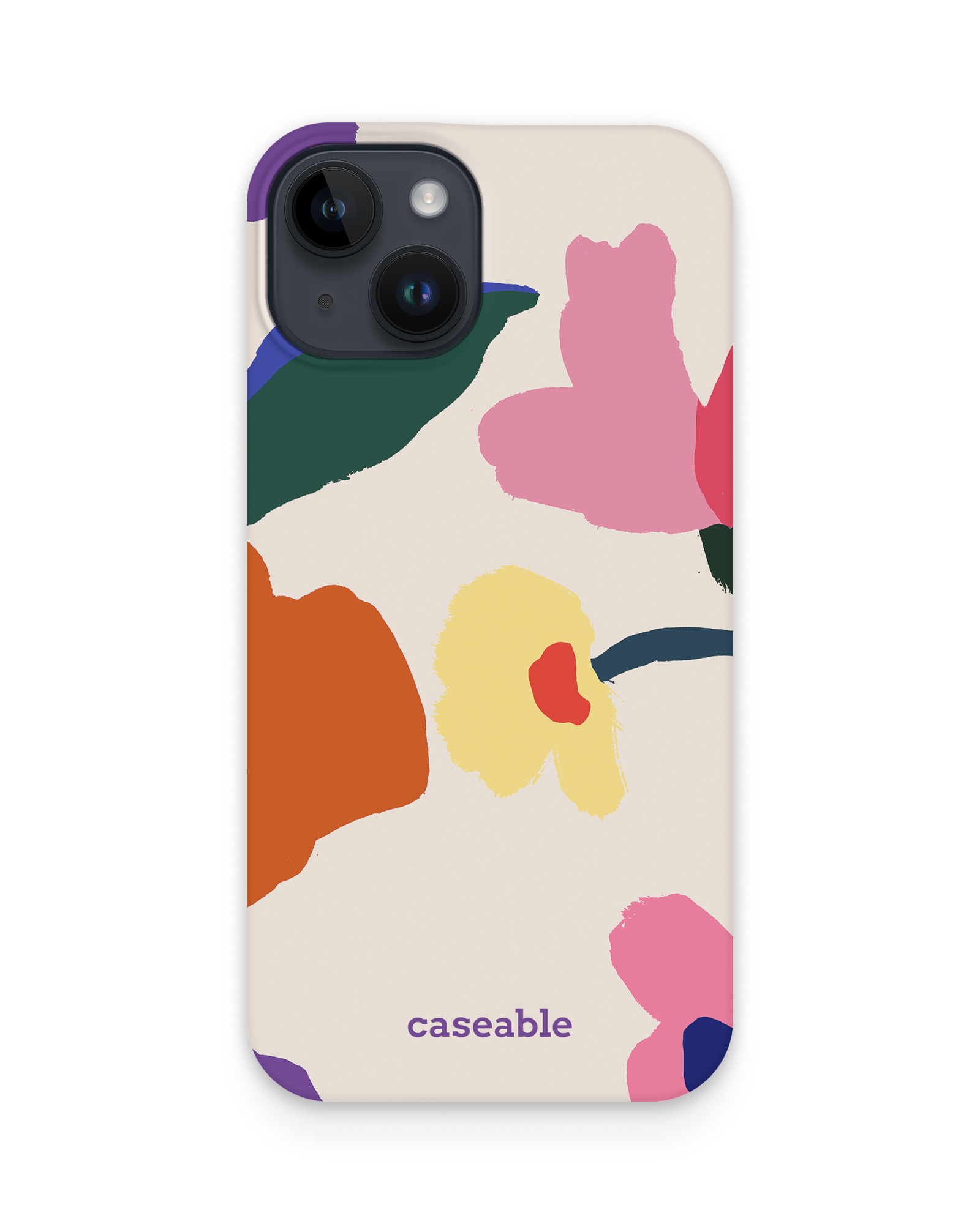 Handpainted Blooms Hard Shell Phone Case Apple iPhone 15