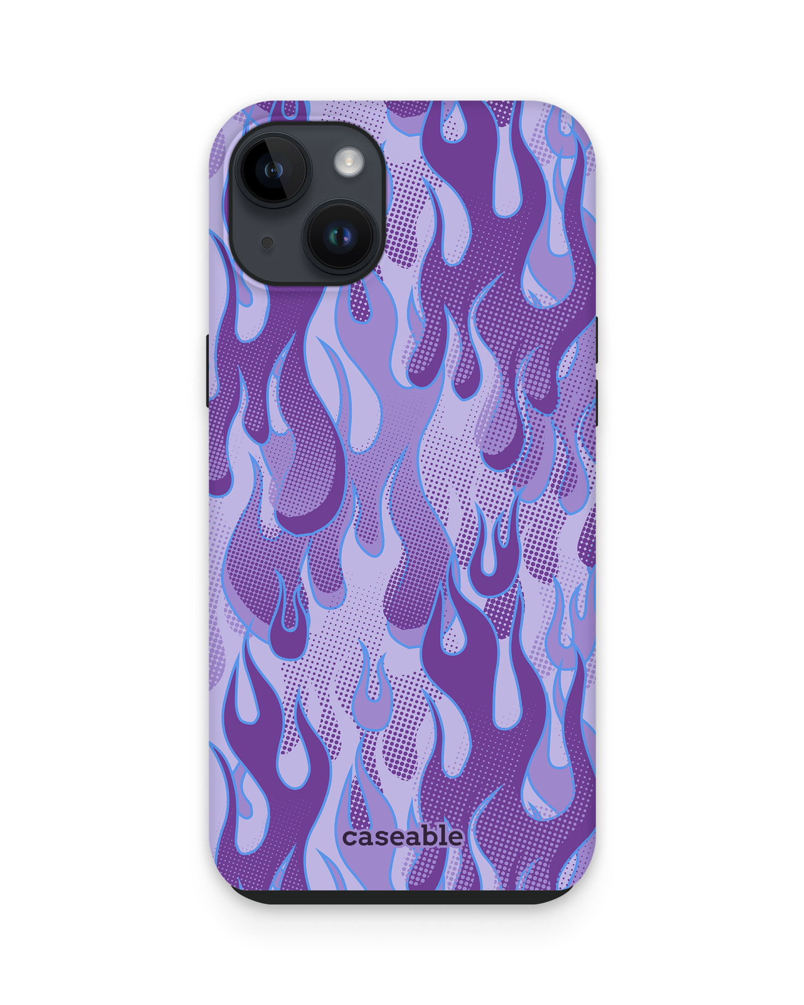 Purple Flames Premium Phone Case Apple iPhone 14 Plus