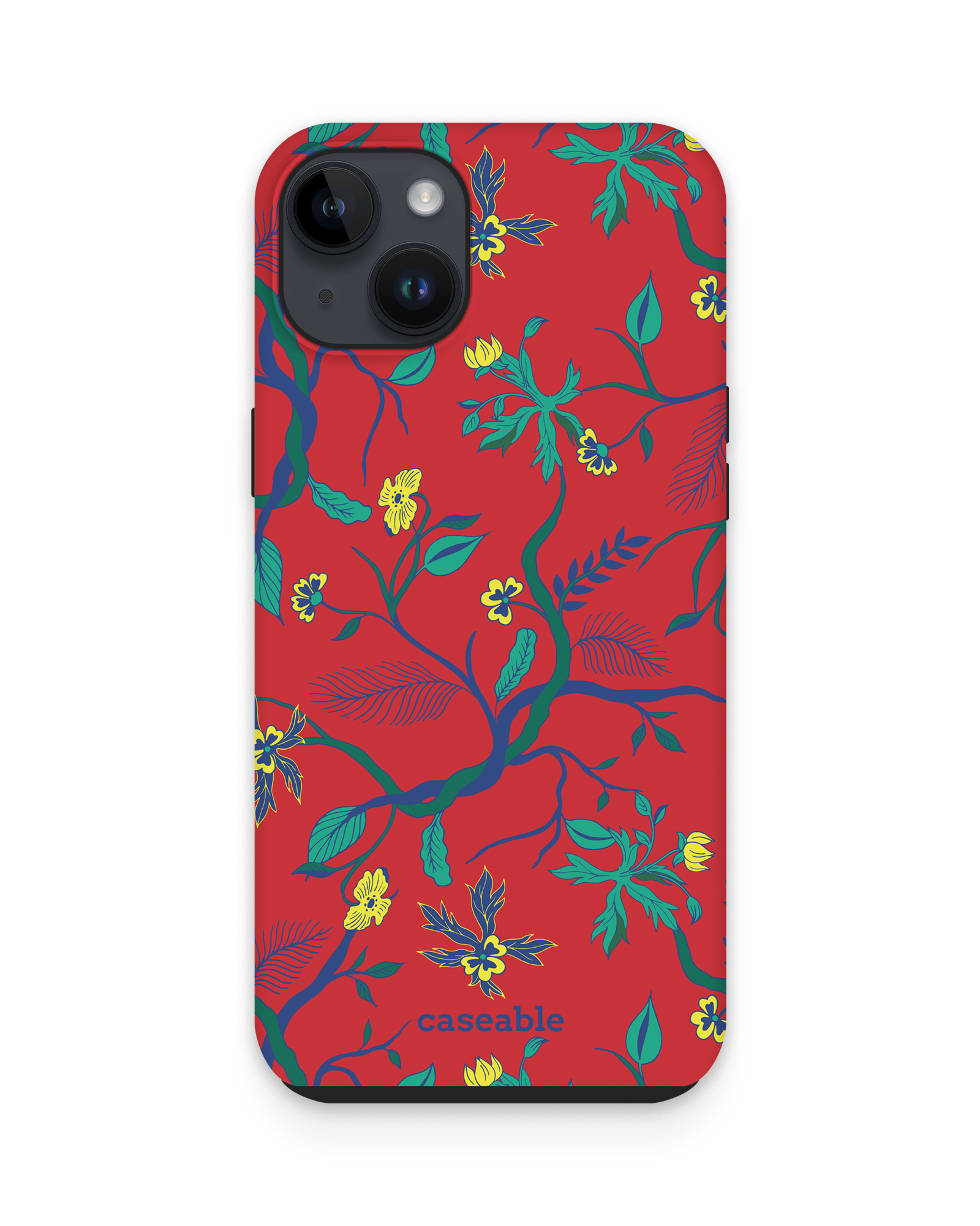 Ultra Red Floral Premium Phone Case Apple iPhone 14 Plus