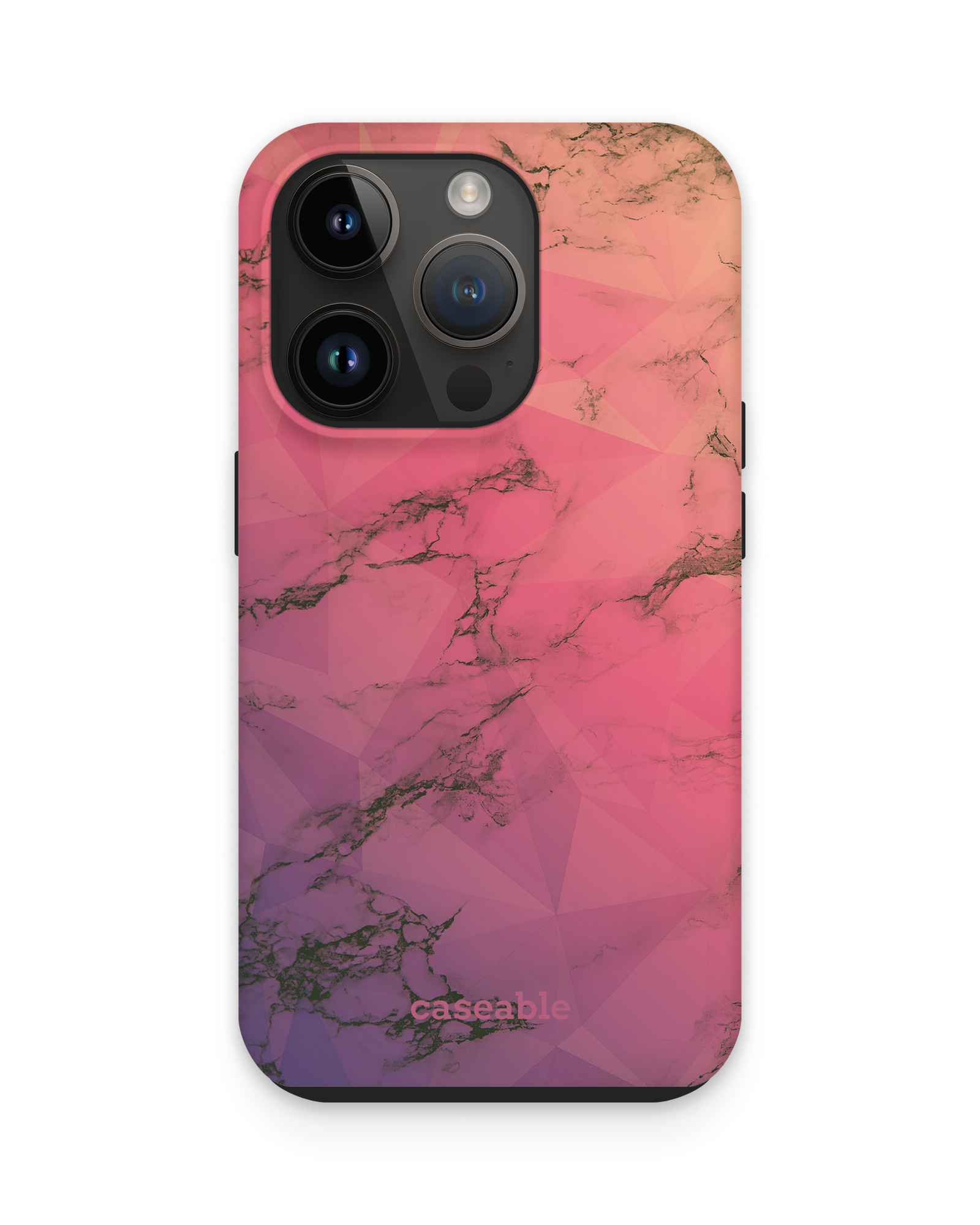 Marbled Triangles Premium Phone Case Apple iPhone 14 Pro