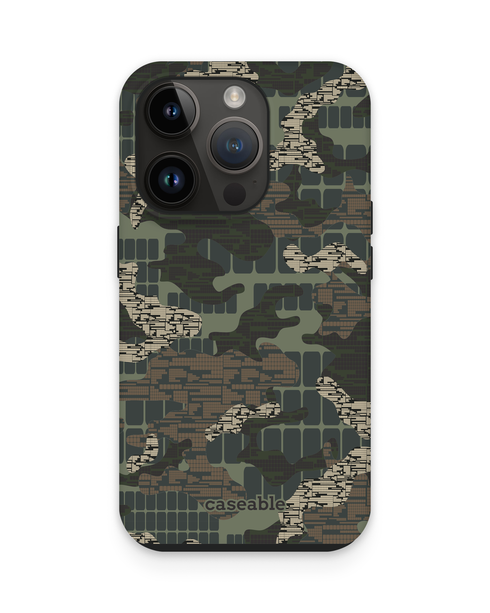 Green Camo Mix Premium Phone Case Apple iPhone 15 Pro