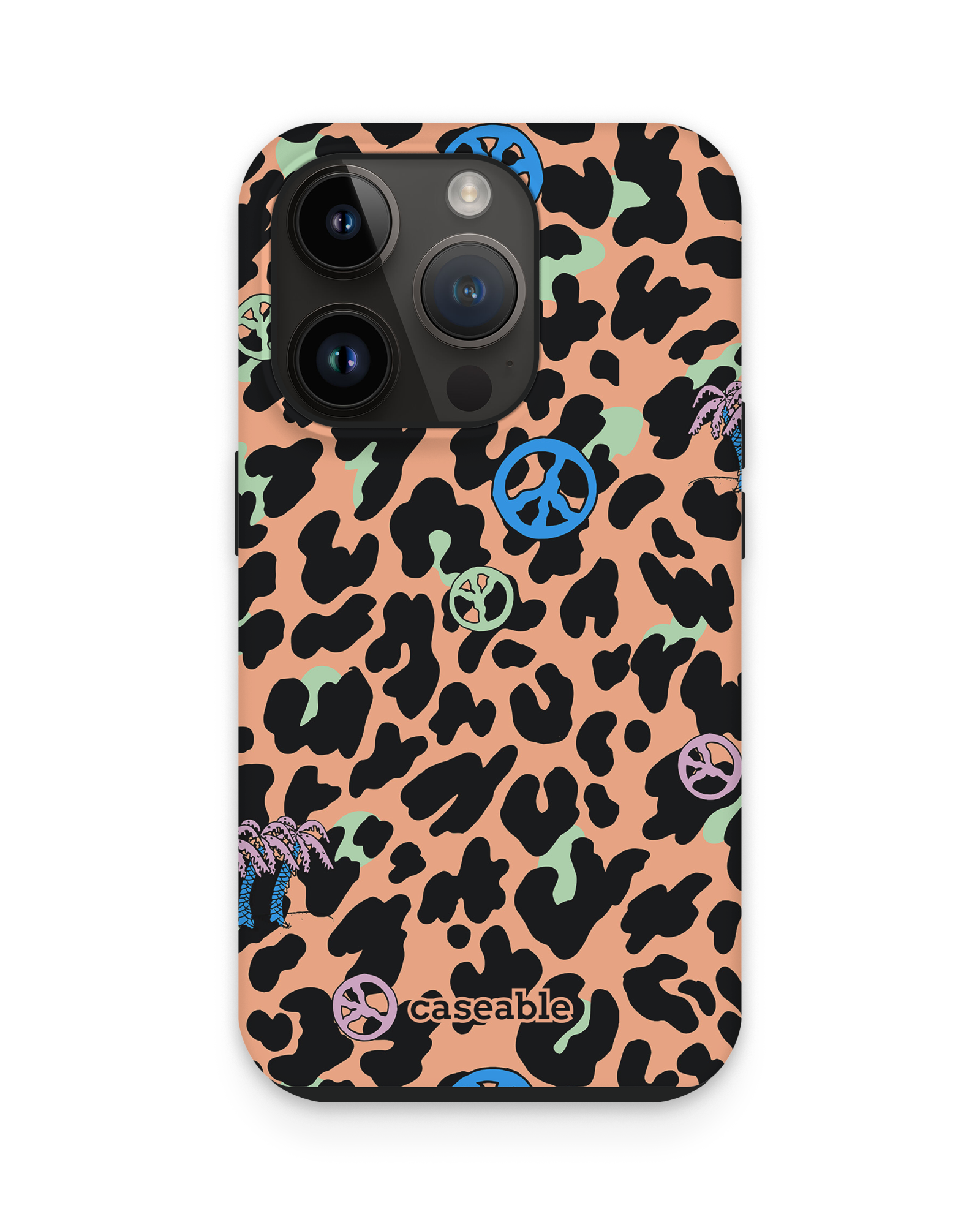 Leopard Peace Palms Premium Phone Case Apple iPhone 14 Pro