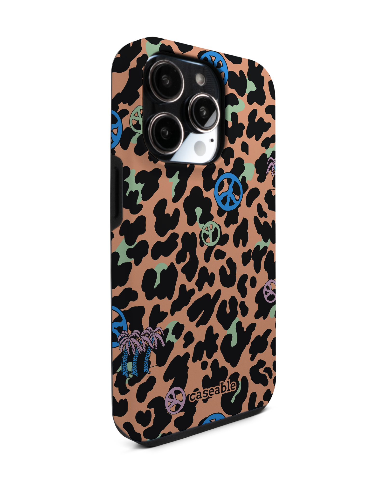 Leopard Peace Palms Premium Phone Case Apple iPhone 14 Pro