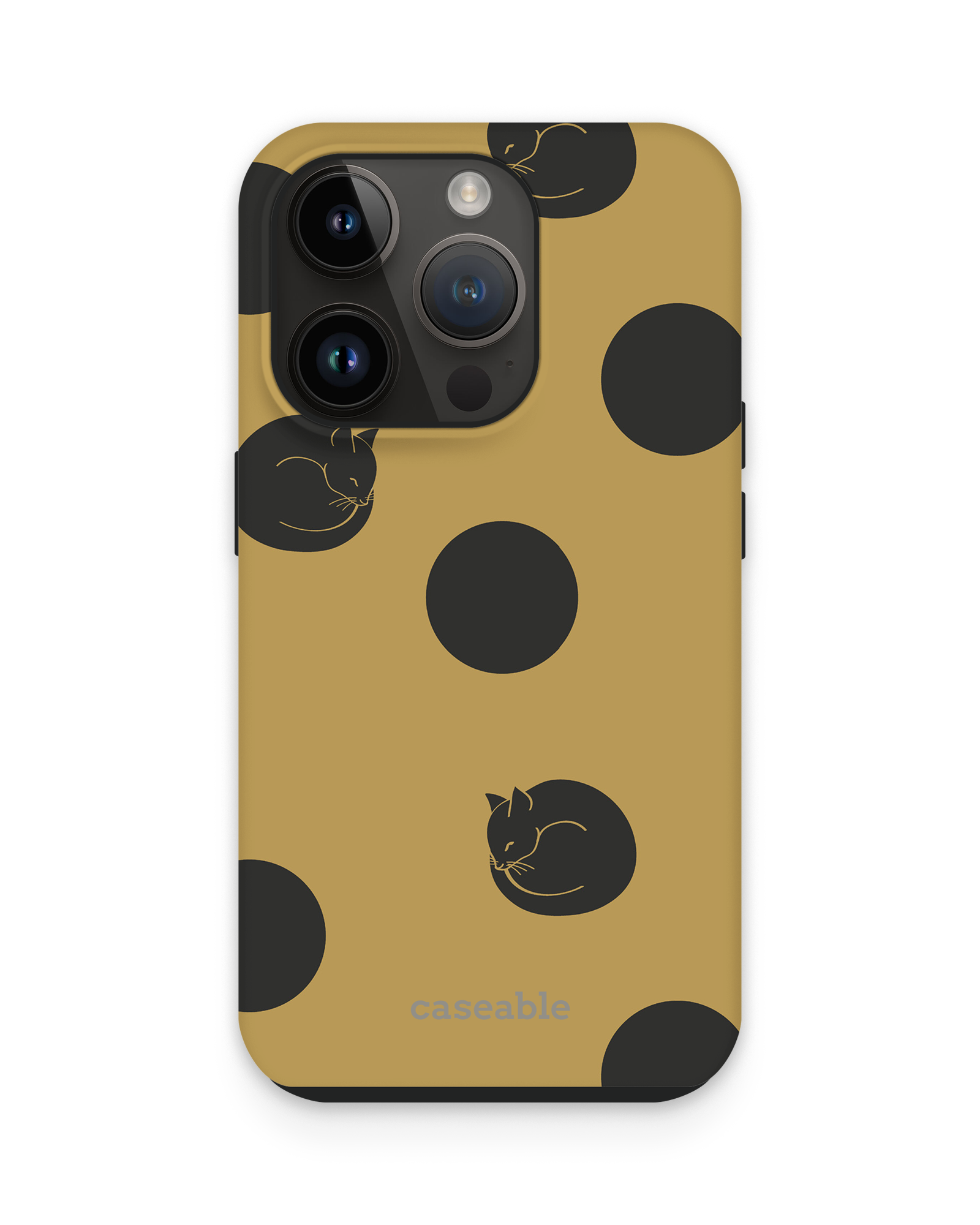 Polka Cats Premium Phone Case Apple iPhone 15 Pro