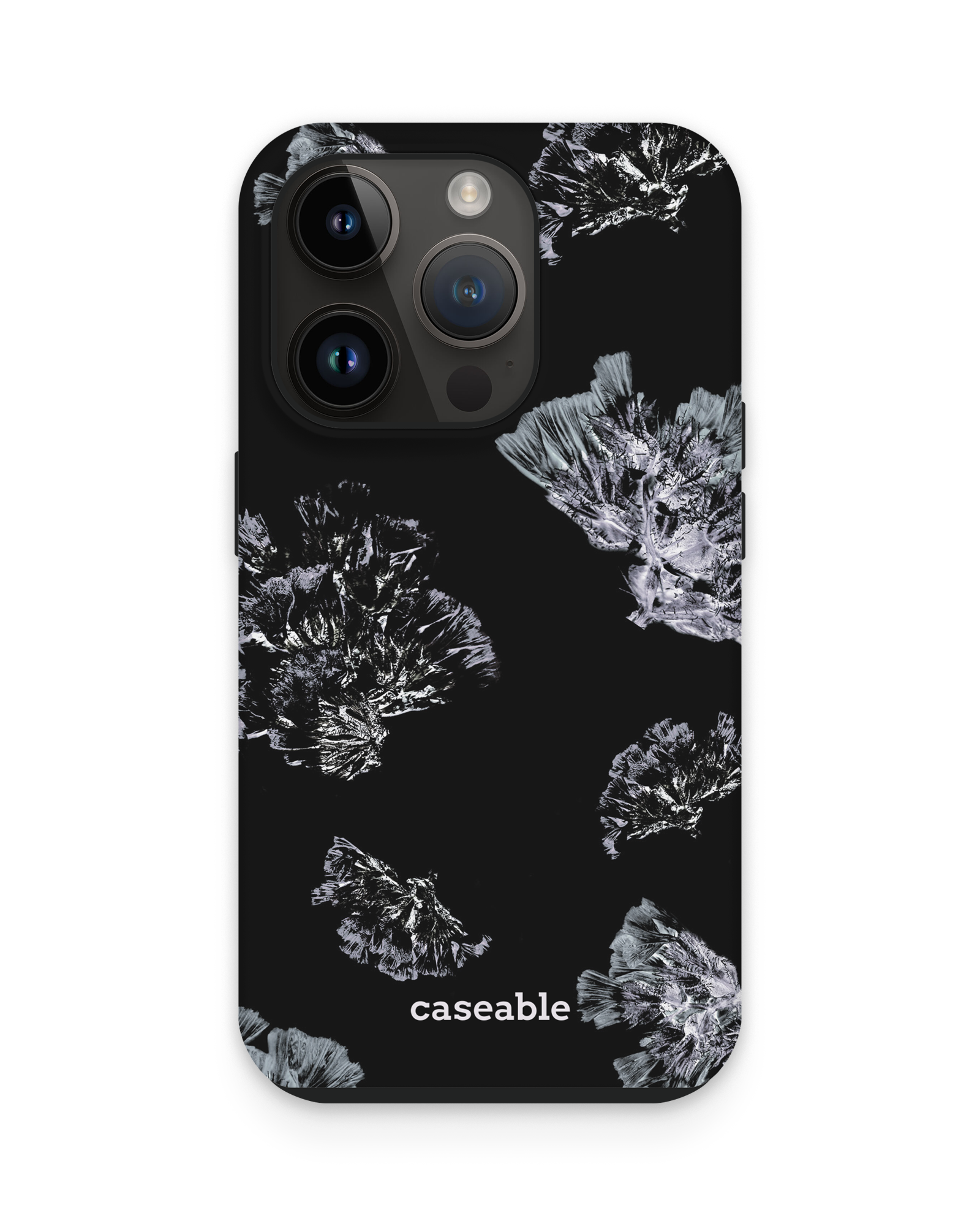 Silver Petals Premium Phone Case Apple iPhone 15 Pro