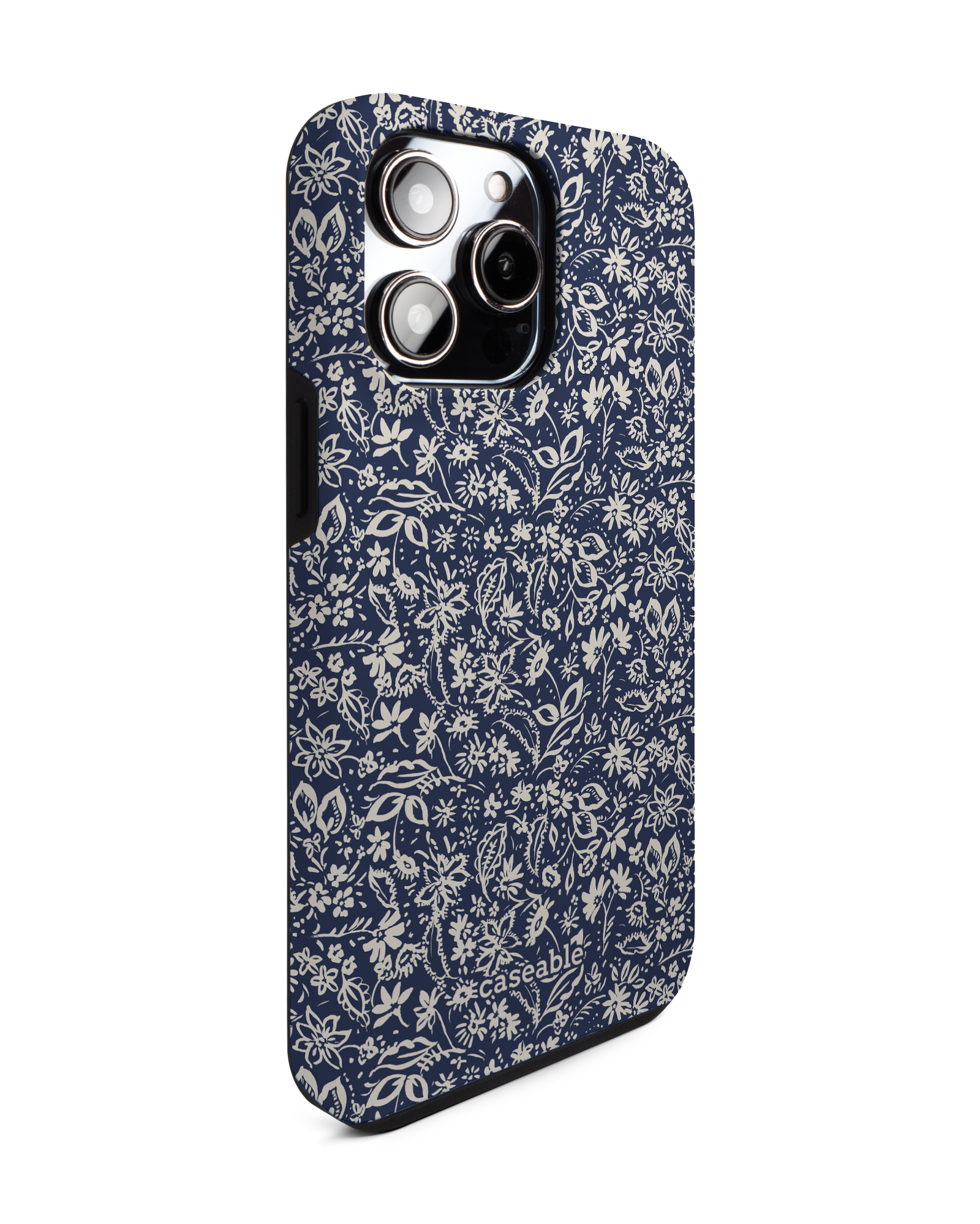 Ditsy Blue Paisley Premium Phone Case Apple iPhone 14 Pro Max