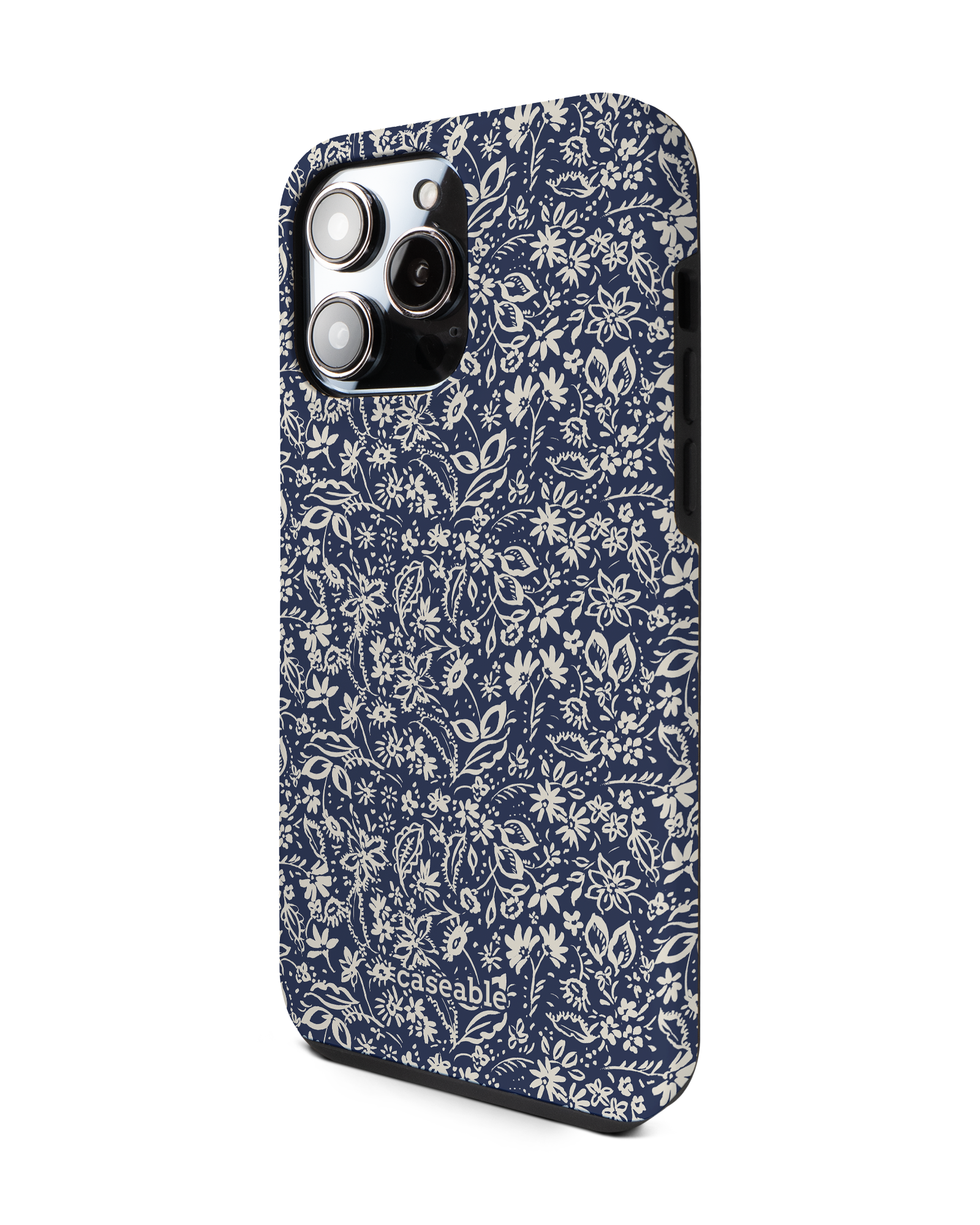 Ditsy Blue Paisley Premium Phone Case Apple iPhone 14 Pro Max