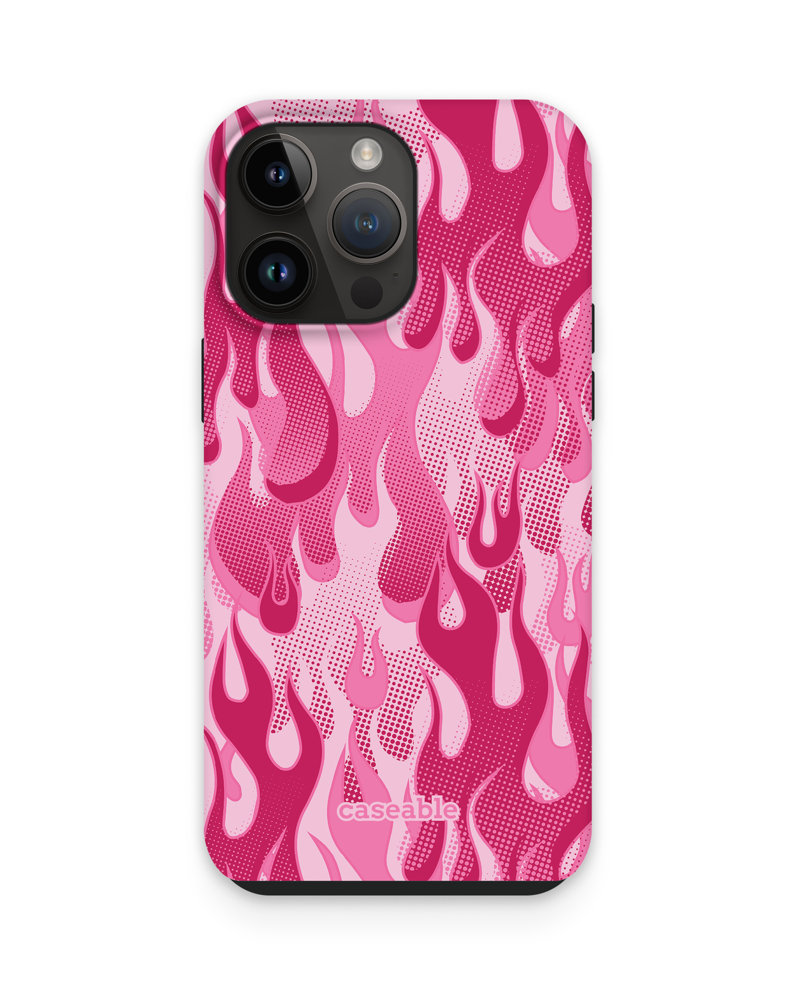 Pink Flames Premium Phone Case Apple iPhone 15 Pro Max