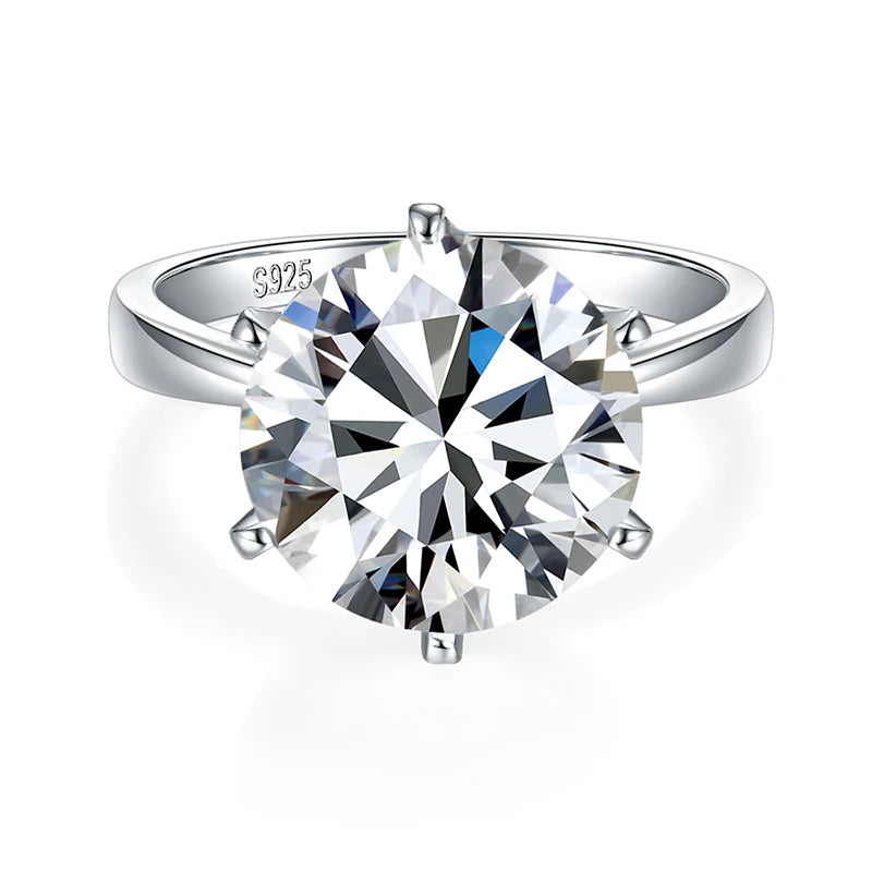 Genuine Moissanite Rings for Women. 5.0 To 8.0 Carat.  D VVS1.