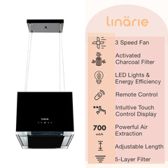 Linarie Appliances | Top 3 Rangehoods for Island Kitchens in 2023 | Corsica • RAHID35X | Tahiti • RAHID40X | Caledonia • RAHID50BG