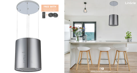 Linarie Appliances | Top 3 Rangehoods for Island Kitchens in 2023 | Corsica • RAHID35X | Tahiti • RAHID40X | Caledonia • RAHID50BG