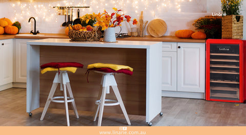 Linärie Appliances | Burgundy 33 Bottle Single Zone Retro Wine Fridge Red LICV33RED | Wine Cooler, Wine Cellar, Wine Cabinet, Wine Chiller, Wine Refrigerator, Wine Storage | Provence • 52 Bottle Capacity • Blue LICV52BLUE| Loire • 106 Bottle Capacity • Green LICV106GREEN