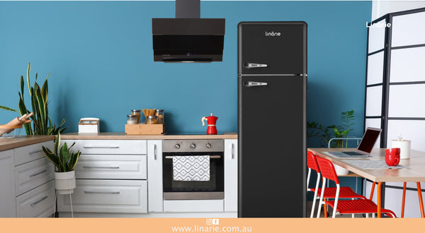 Linärie Appliances | Retro Fridge Collection | 250L Annecy Bottom Mount Fridge LKCO250 | 209L Valloire Top Mount Fridge LK200DD| 91L Tignes Mini Fridge with Built-In Freezer Compartment LK48MB | 48L Chatel Mini Fridge with Built-In Freezer Compartment LK90TT