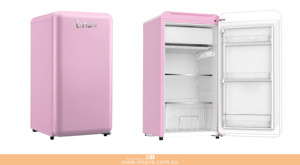 Linärie Appliances | Retro Fridge Collection | 250L Annecy Bottom Mount Fridge LKCO250 | 209L Valloire Top Mount Fridge LK200DD| 91L Tignes Mini Fridge with Built-In Freezer Compartment LK48MB | 48L Chatel Mini Fridge with Built-In Freezer Compartment LK90TT