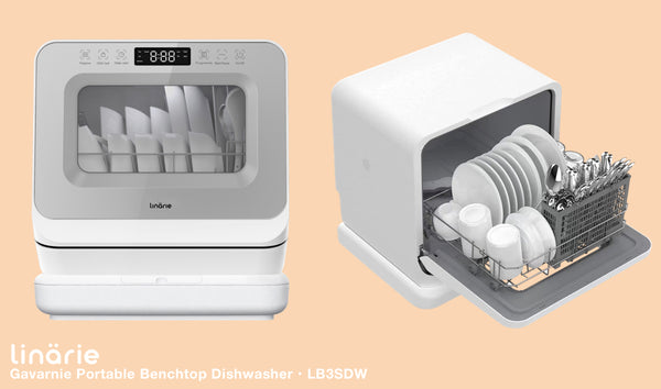 Best Portable Benchtop Dishwasher for Small Kitchens in 2023 | Linarie Gavarnie Portable Benchtop Dishwasher • LB3SDW