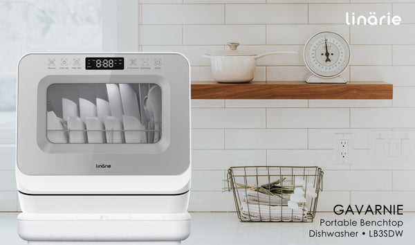 Best Portable Benchtop Dishwasher for Small Kitchens in 2023 | Linarie Gavarnie Portable Benchtop Dishwasher • LB3SDW