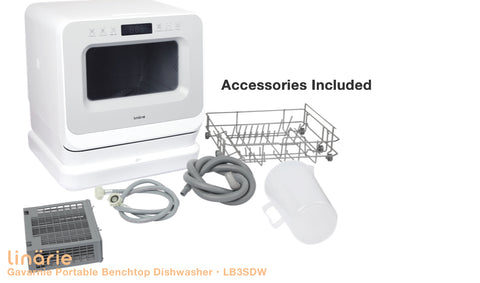 Best Portable Benchtop Dishwasher for Small Kitchens in 2023 | Linarie Gavarnie Portable Benchtop Dishwasher • LB3SDW