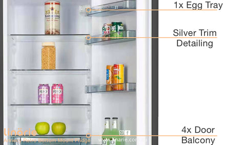 Linarie Appliances | Retro Bottom Mount Fridge | Blue LKCO250BLUE • Pink LKCO250PINK • Green LKCO250GREEN • Black LKCO250BLACK • Red LKCO250RED