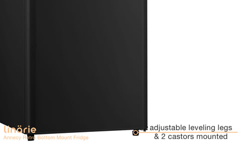 Linarie Appliances | Retro Bottom Mount Fridge | Blue LKCO250BLUE • Pink LKCO250PINK • Green LKCO250GREEN • Black LKCO250BLACK • Red LKCO250RED