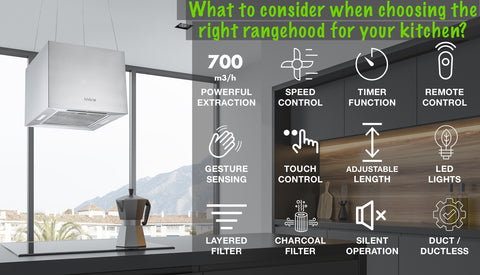 Linarie Appliances | Top 3 Rangehoods for Island Kitchens in 2023 | Corsica • RAHID35X | Tahiti • RAHID40X | Caledonia • RAHID50BG