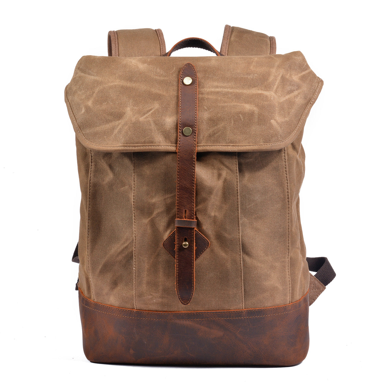 Vintage Canvas Leather Laptop Backpack 18L