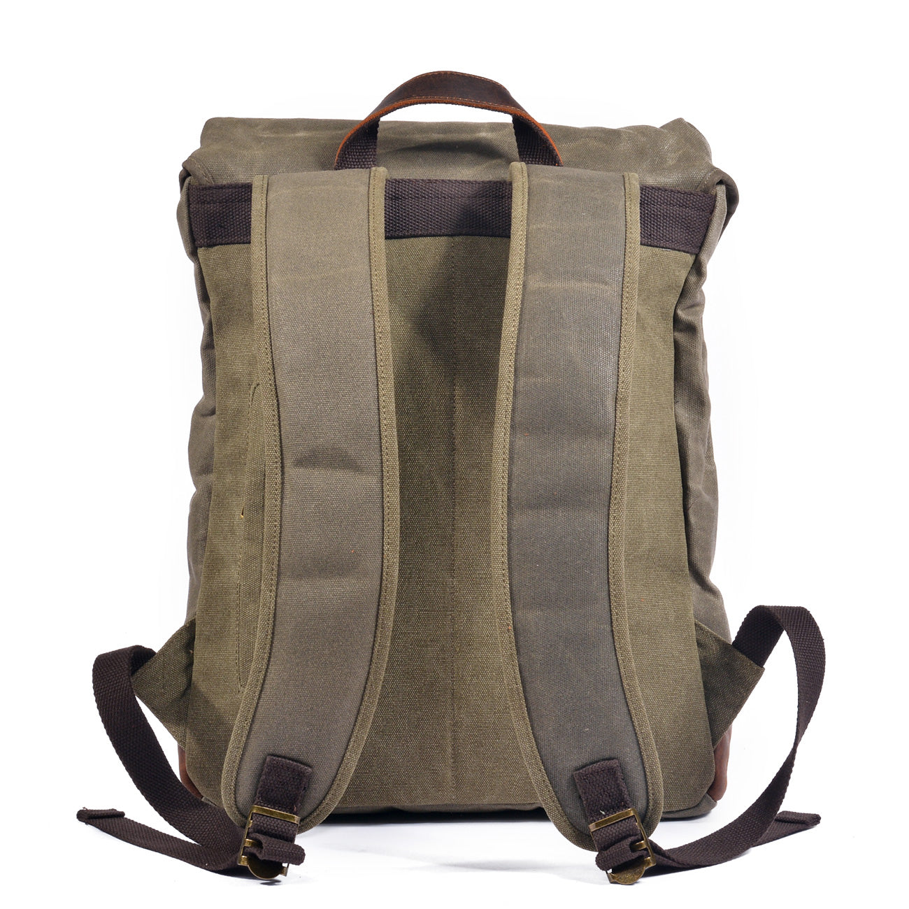 Vintage Canvas Leather Laptop Backpack 18L