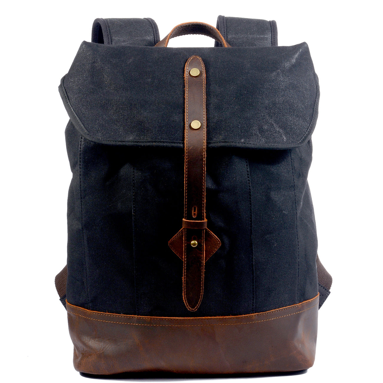 Vintage Canvas Leather Laptop Backpack 18L