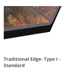 Diamond Hearths Standard Or Corner Hearth Pad - Traditional Edge - Type I - Natural Silver Slate