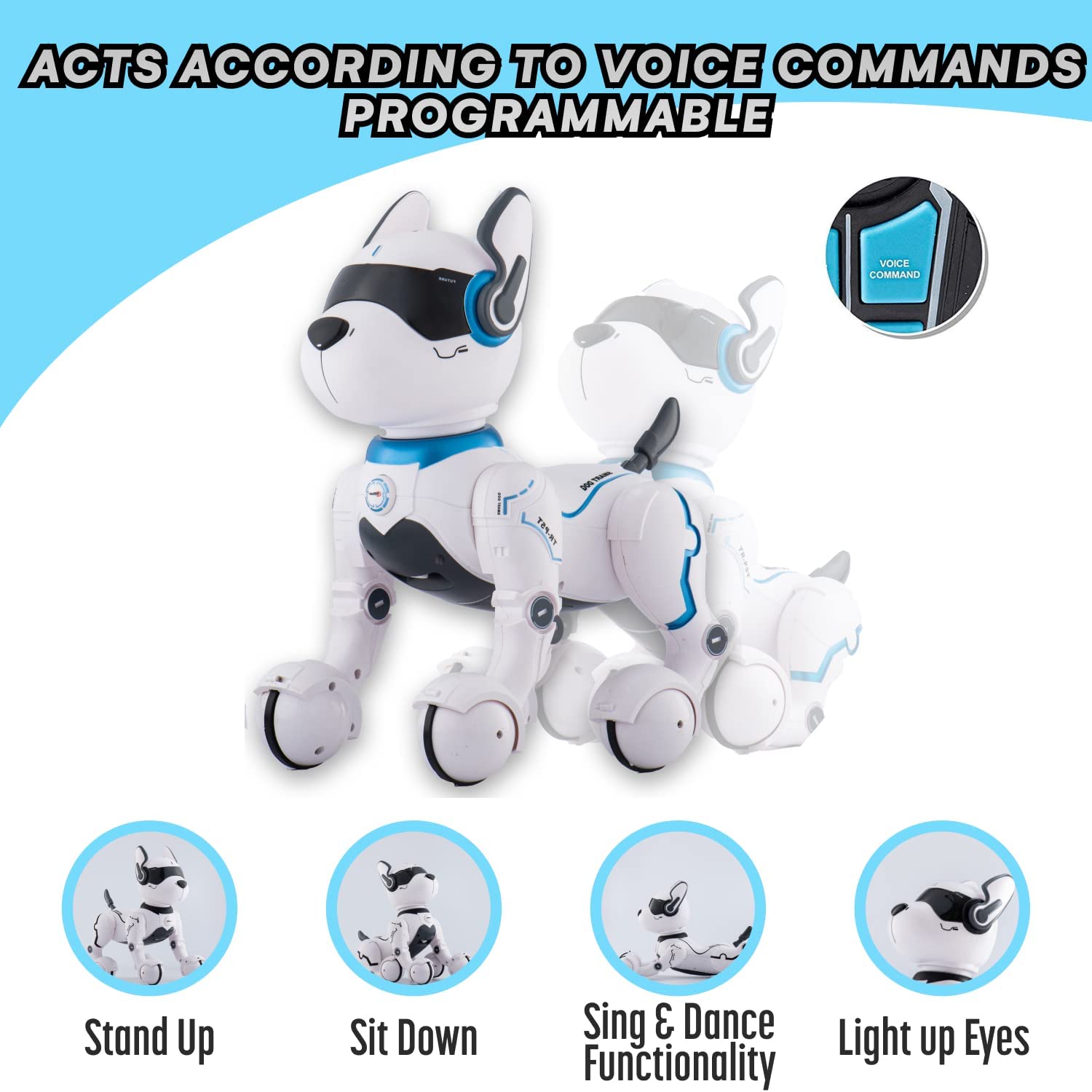Remote-Controlled Robot Dog Toy for Kids 3-10 Years - Smart & Dancing, Mimics Animals .