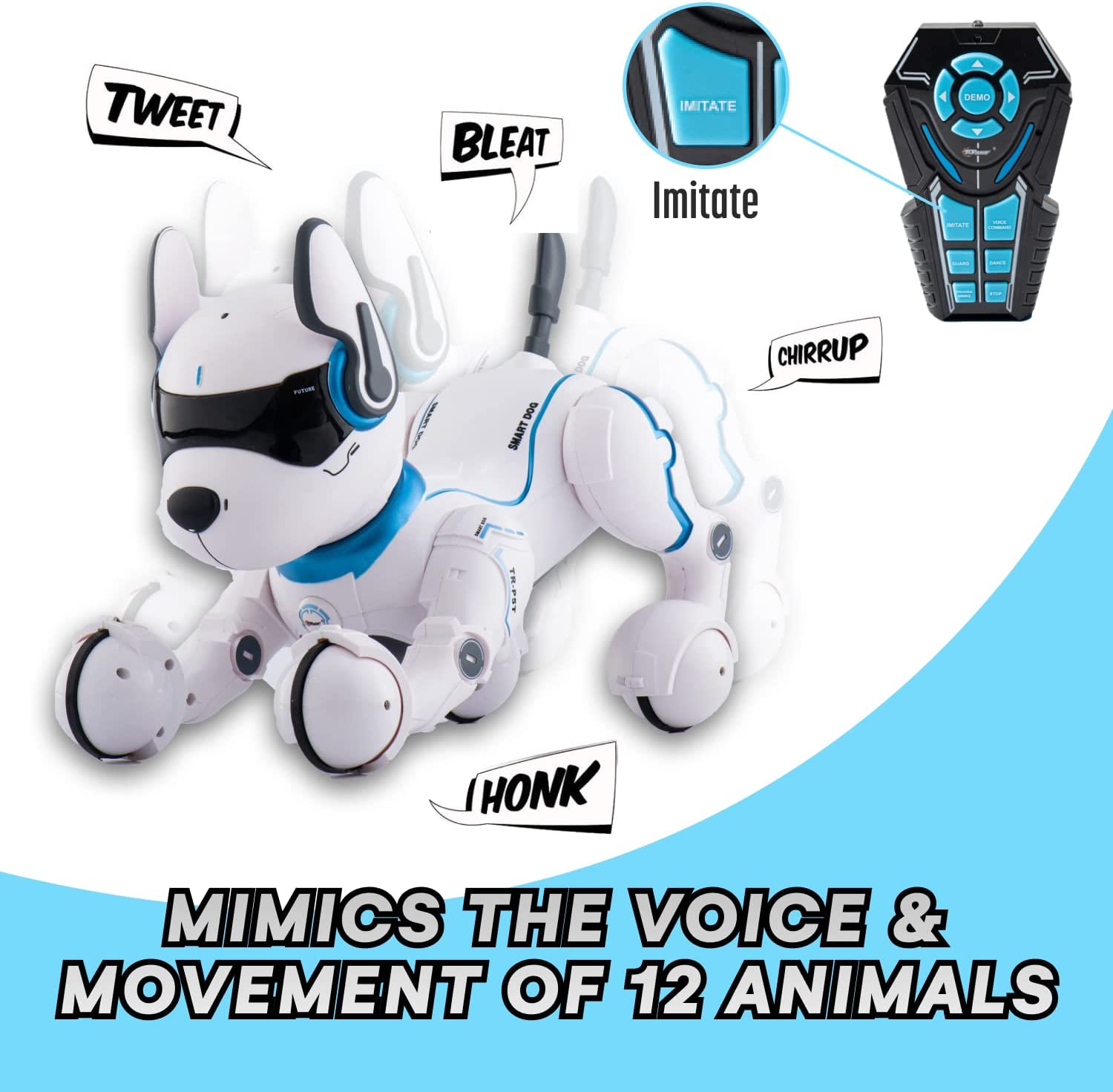 Remote-Controlled Robot Dog Toy for Kids 3-10 Years - Smart & Dancing, Mimics Animals .