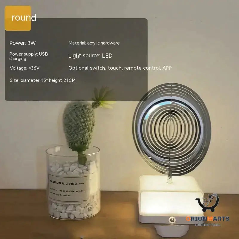 3D Rotating Ambience Light for Bedroom